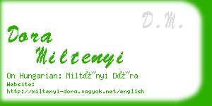 dora miltenyi business card